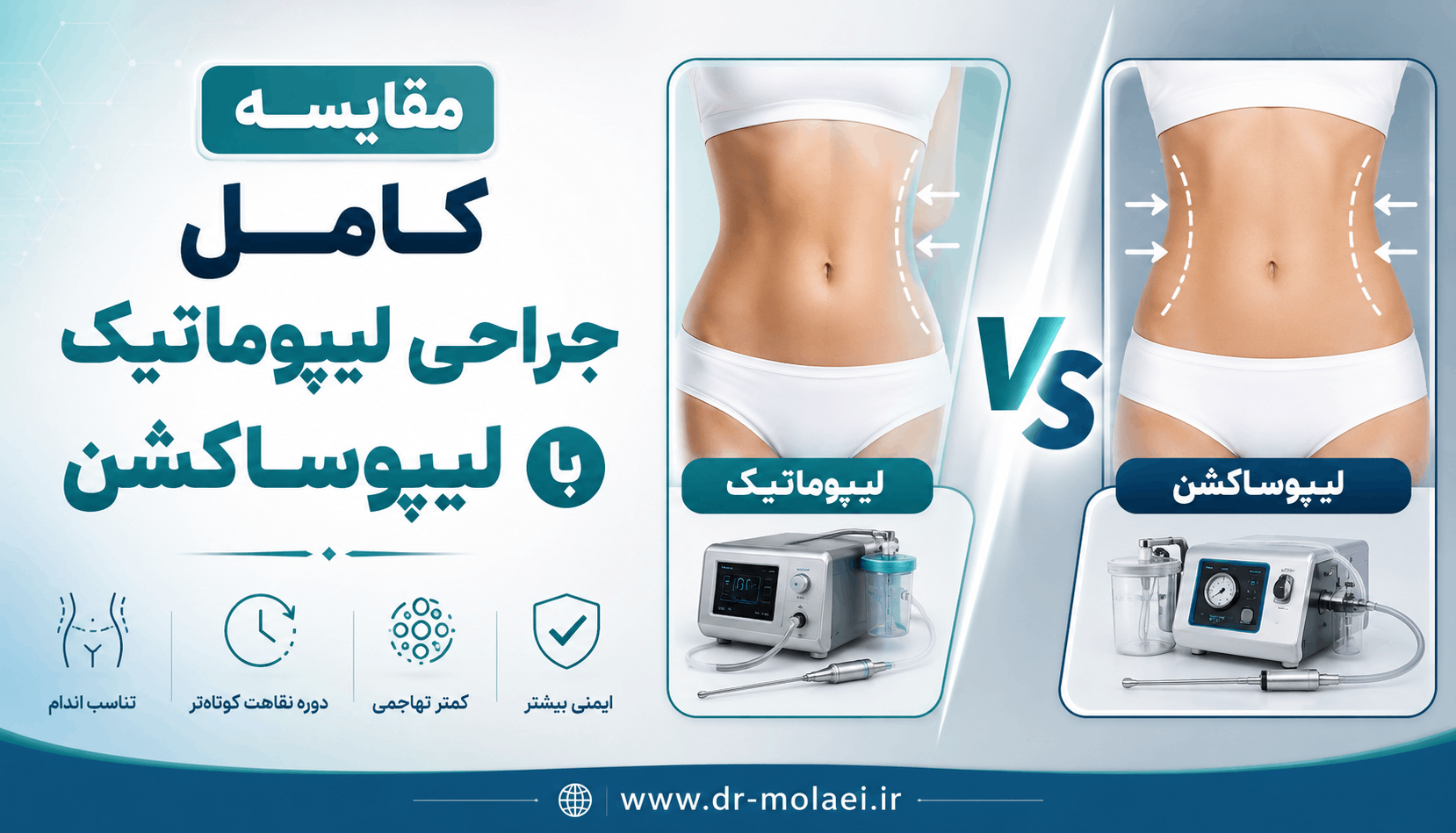تفاوت لیپوماتیک و لیپوساکشن