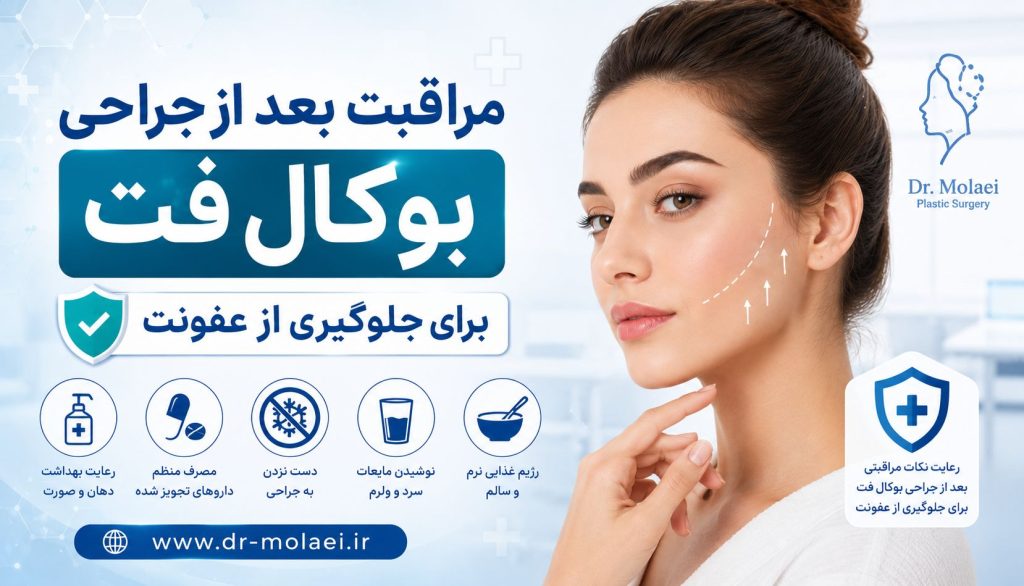 مراقبت بعد از جراحی بوکال فت برای جلوگیری از عفونت